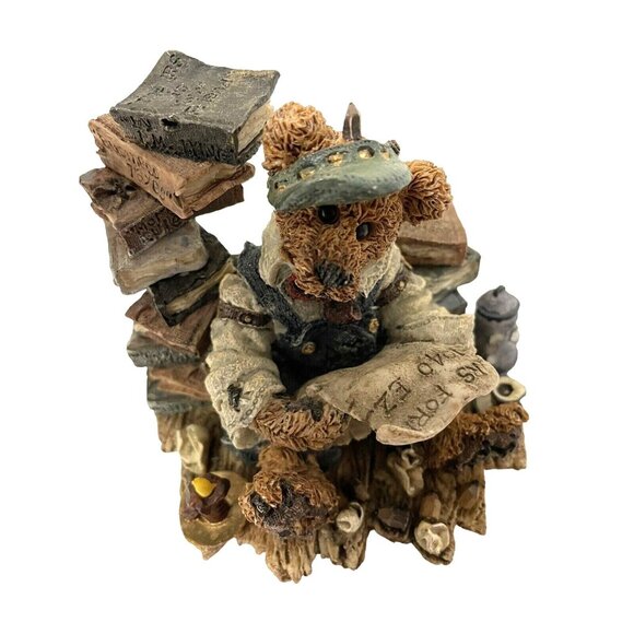 Boyds Bears Resin The Hardest Thing NThe World To Do Is Income Taxes 22622 Read - Picture 1 of 9